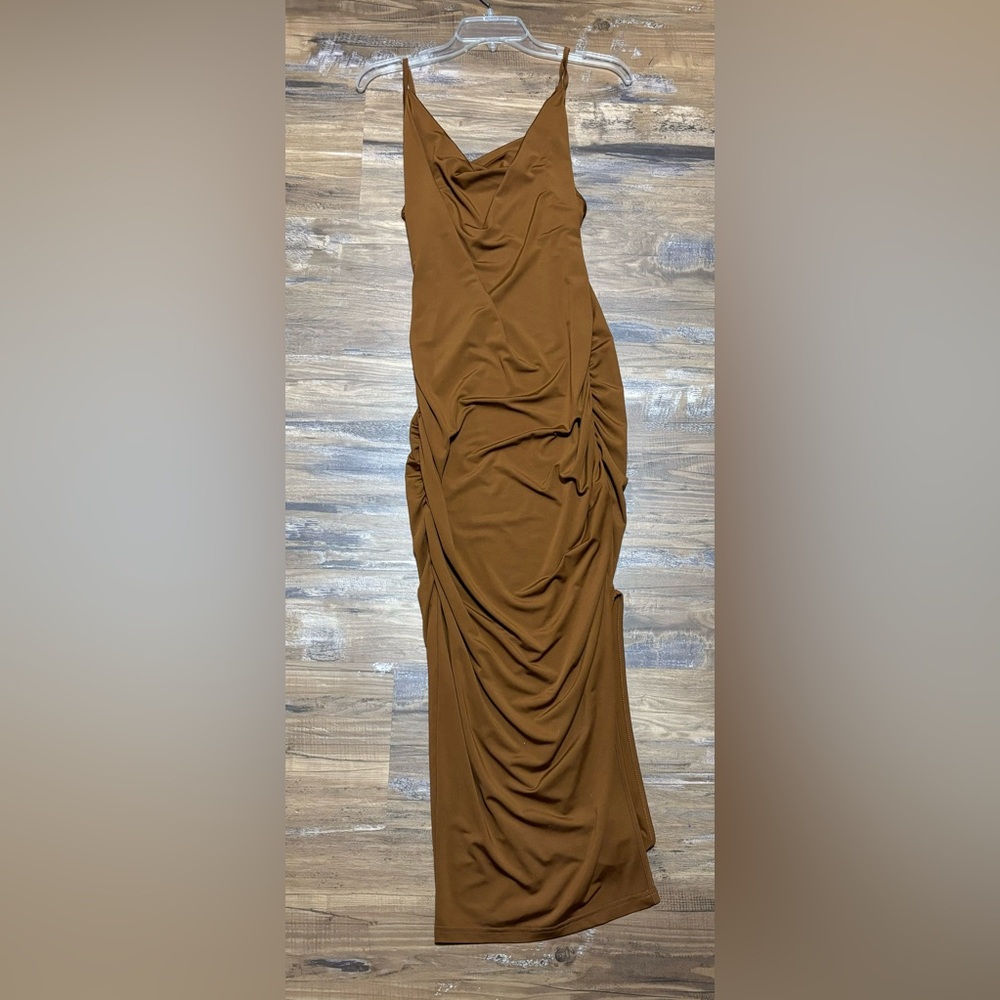 SHEIN Long Light Brown Dress - Size M
